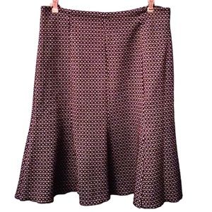 Stretch Waistband Black and Cream Skirt by Manakin Size M